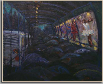 DEPARTMENT STORE WINDOWS, RAIN   2005   acrylic/canvas   54" x 44"